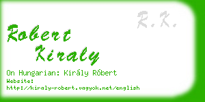 robert kiraly business card
